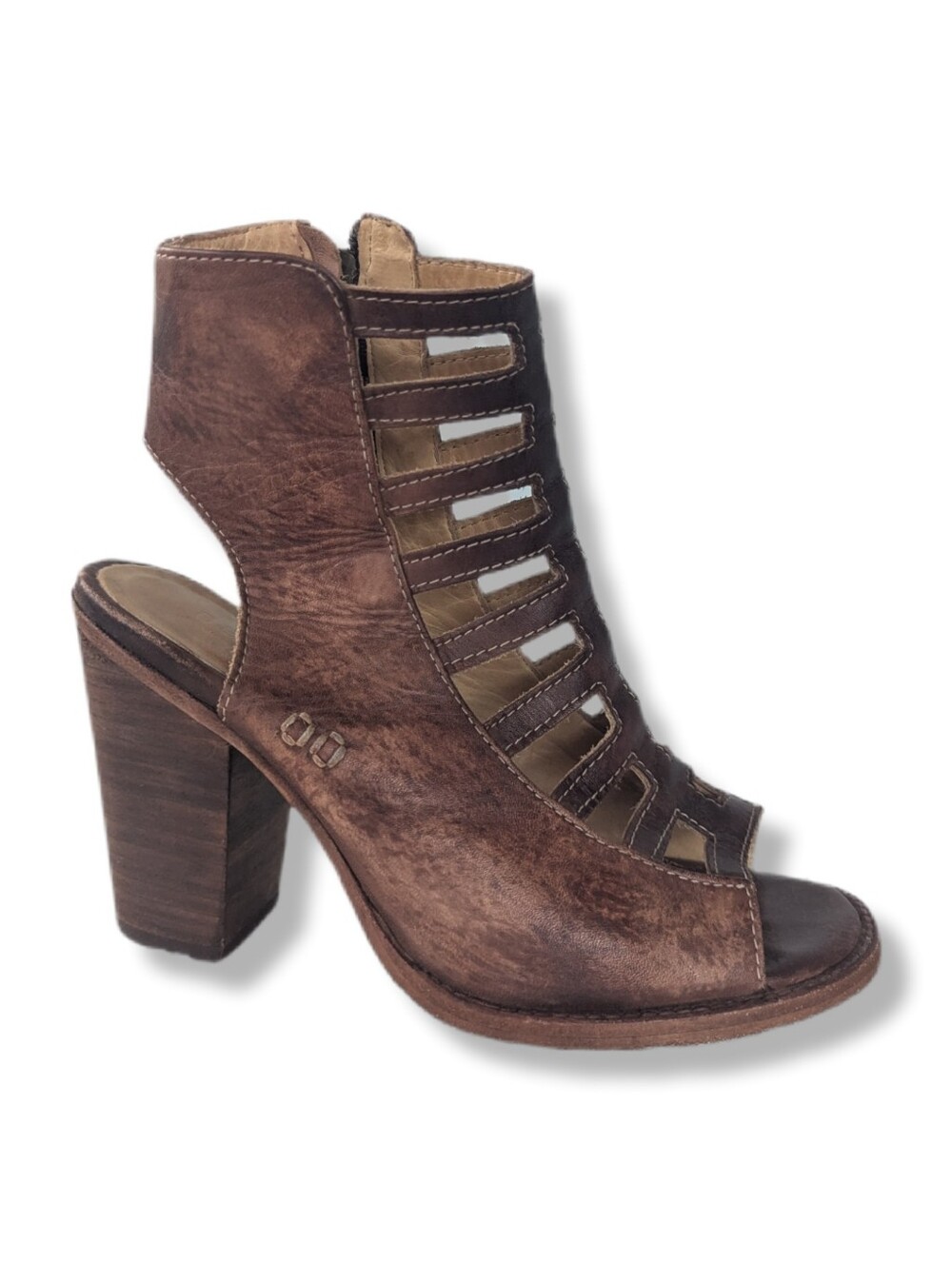 Bed Stu Women's Occam Brown Distressed Leather Gladiator Sandals